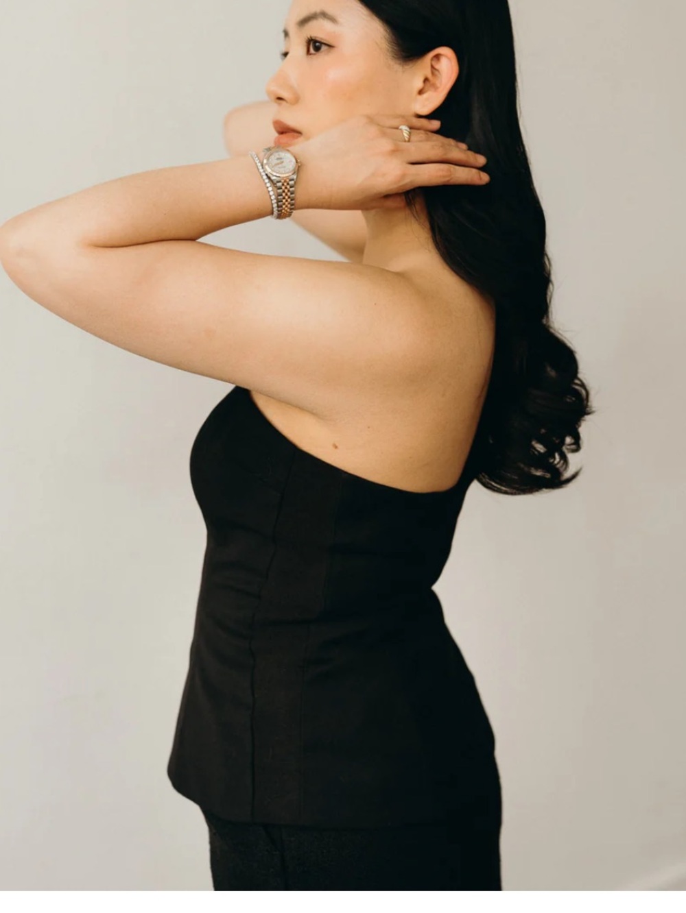 The Figure Top in Black by Jennifer Wang